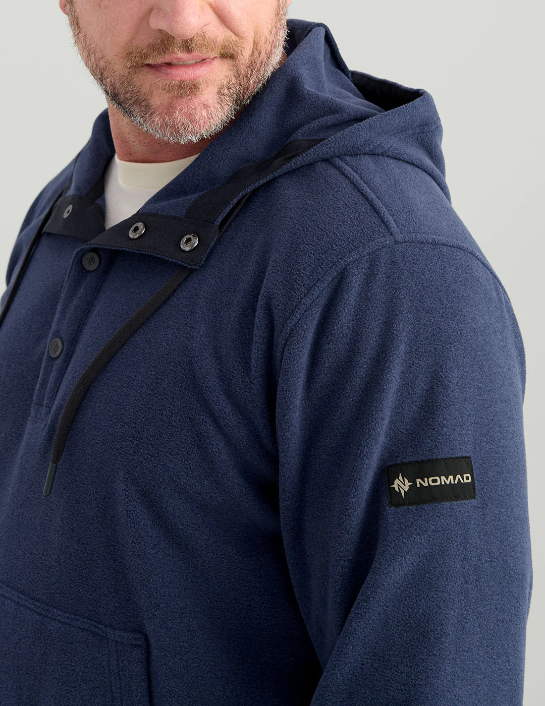 Still Trad Snap Fleece Hoodie - Image 6