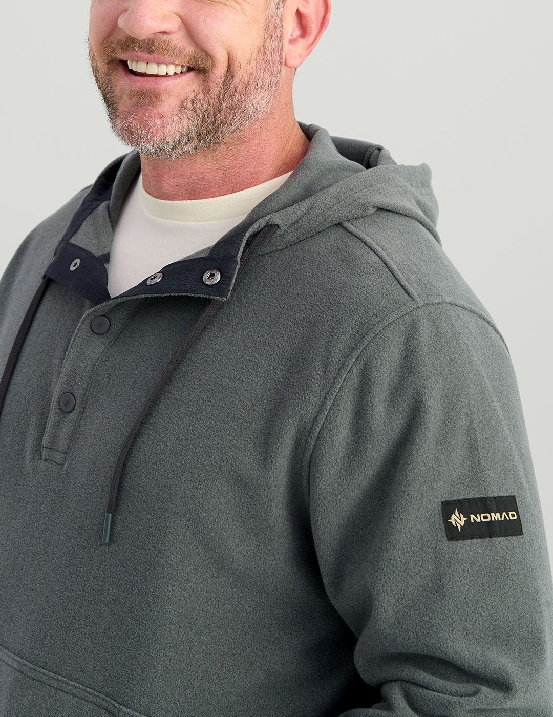 Still Trad Snap Fleece Hoodie - Image 6